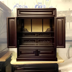 16号 紫檀調箱段の正面写真