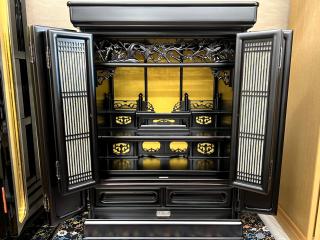 20号 雲 黒檀調 障子付きの正面写真